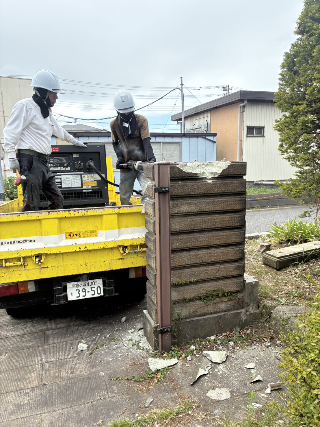 M様邸の門扉撤去